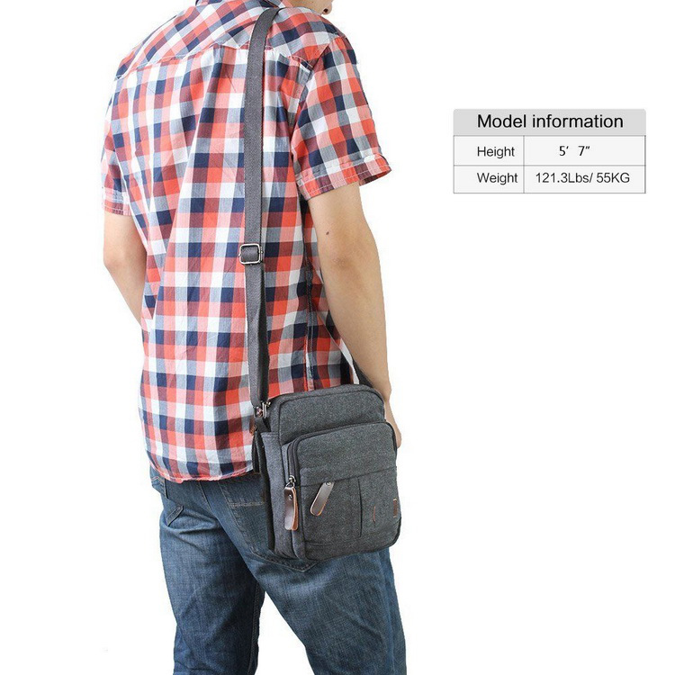 Sac messager en toile de coton pour femme sac à bandoulière messager vintage