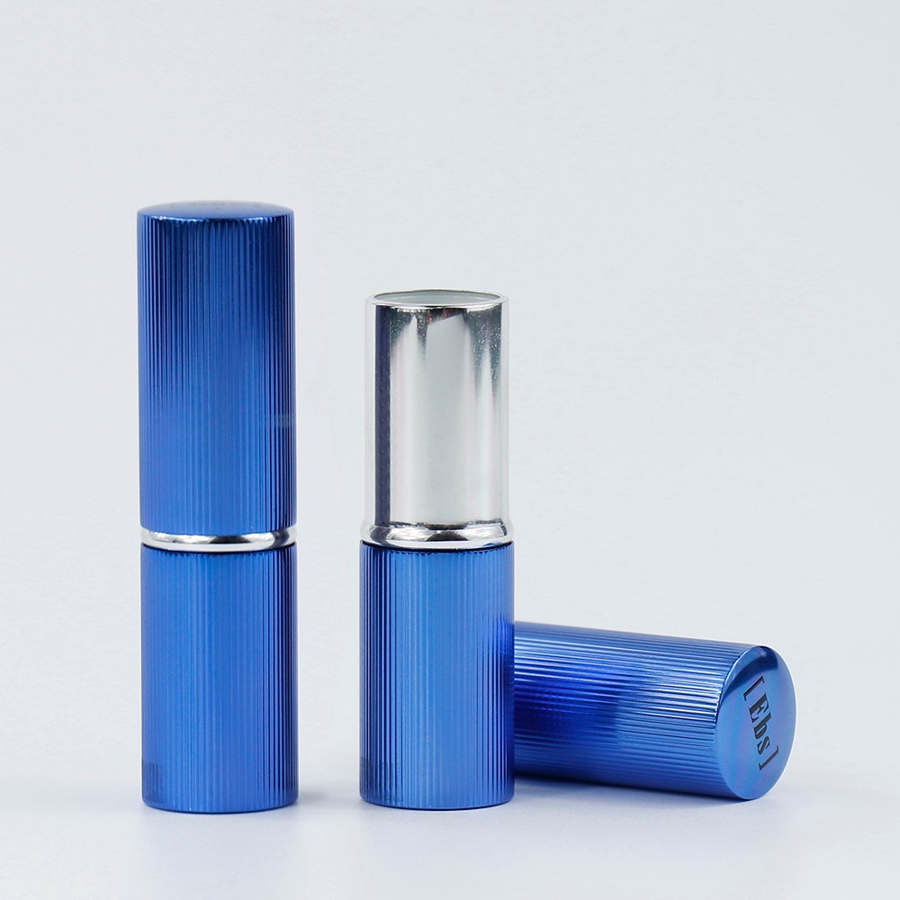 空圆形深蓝色口红管/铝壳口红管 - buy blue lipstick tube,blue lip