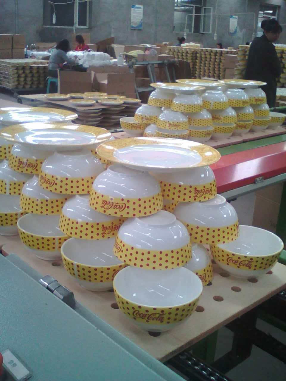 6inch White porcelain noodle bowls New Bone China soup bowls with customized printing