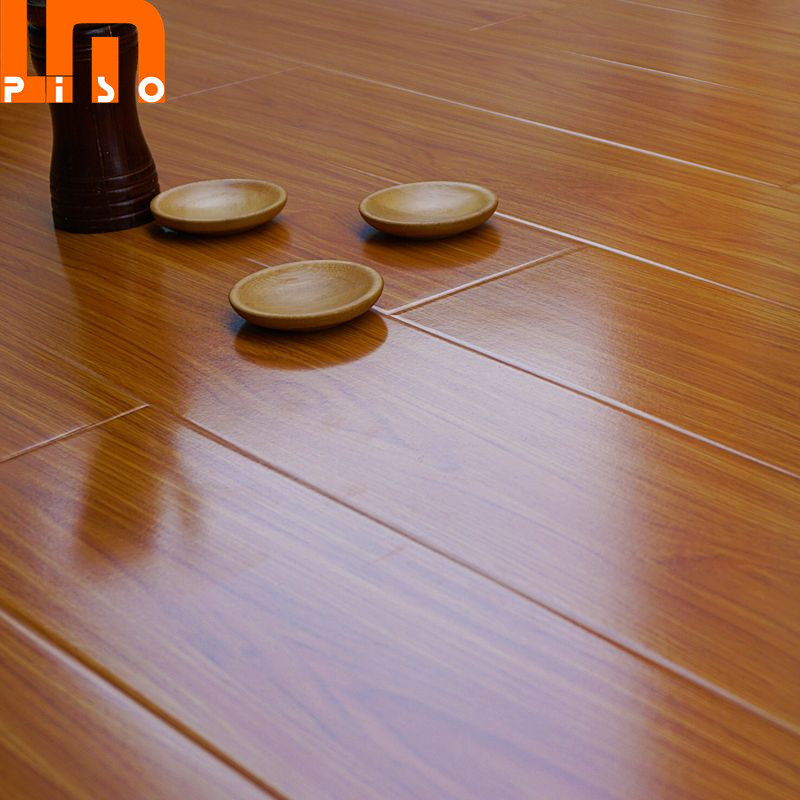 Low cost U groove high gloss laminate/ laminated flooring HDF spc floor ac3 pisos flotantes