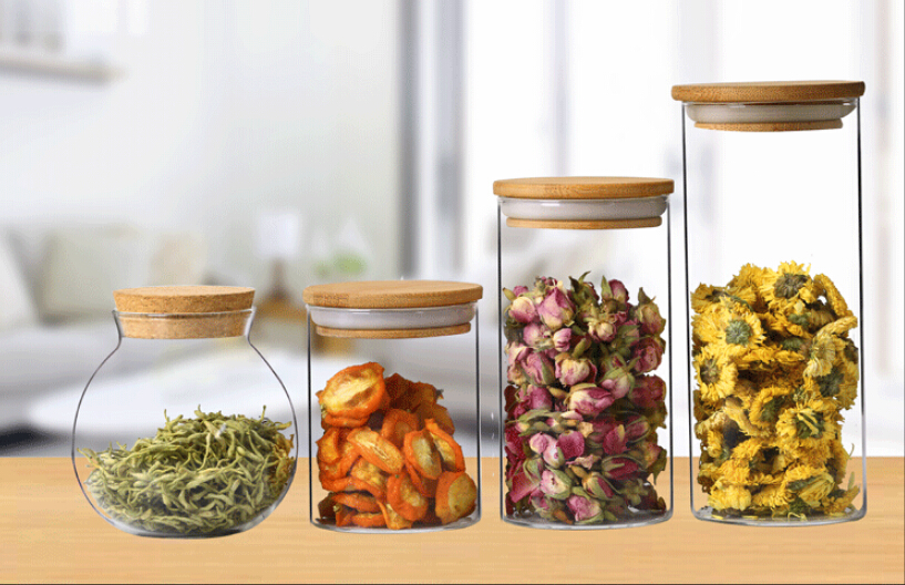 fancy Food Use and Storage Bottles & Jars Type glass jar with cork lid