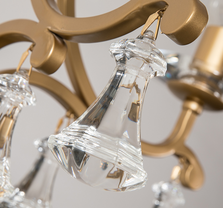 2 lights vintage wall lamp American vintage metal crystal  living room TV background wall lamp modern hotel bedroom bedside lamp