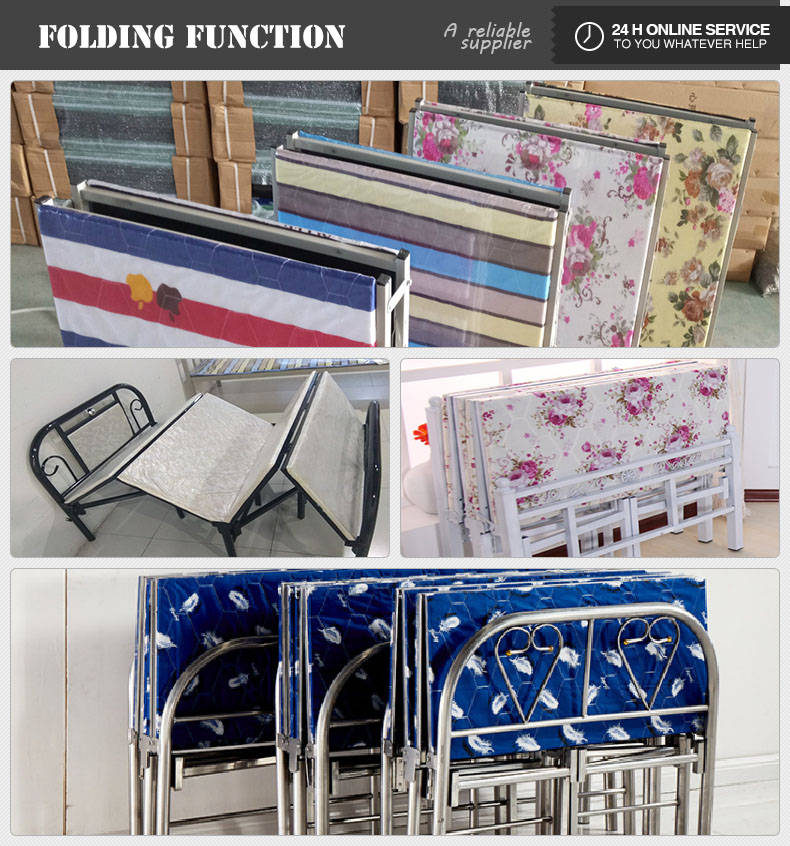 Wholesale Bedroom Furniture Folding Single Double Metal Bed Frame