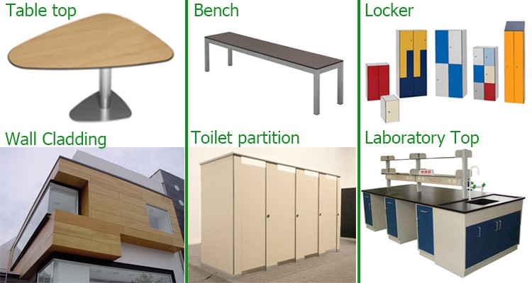 HPL compact laminate board with water and humidity resistance for wall panel