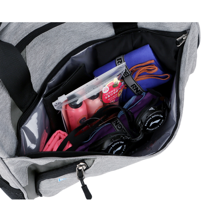 المعاد تدويرها شعار مخصص دائم الرجال الرياضة حقيبة من القماش الخشن الصالة الرياضية مع مقصورة الأحذية