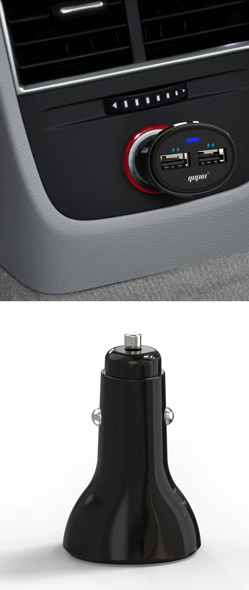 best selling cheap wholesale price 2.4a fast car charger, universal dual usb mobile car charger