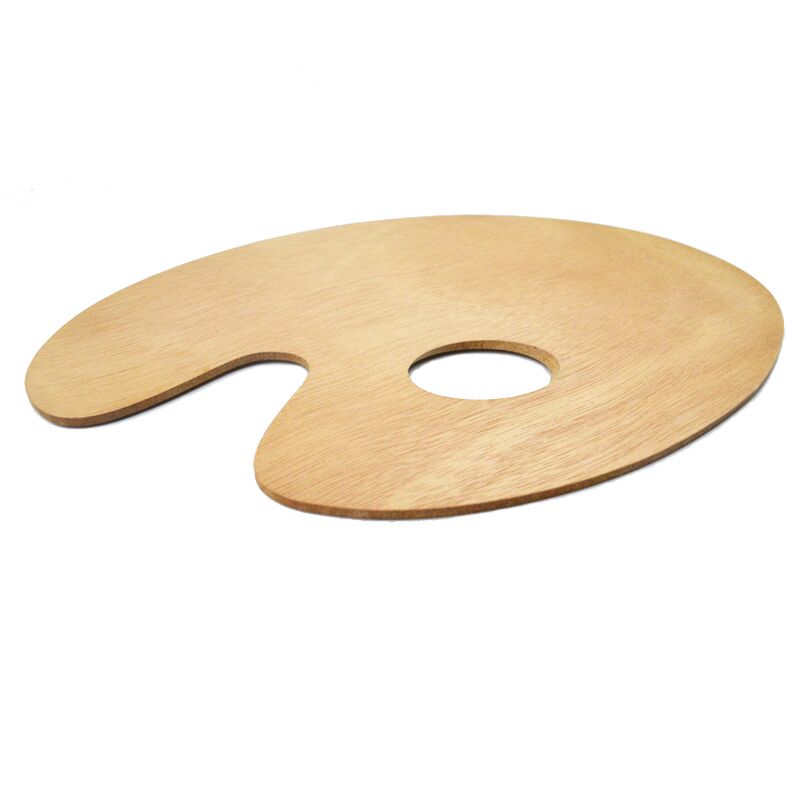 OEM 3mm thickness plywood kidney shape artist painting wooden palette