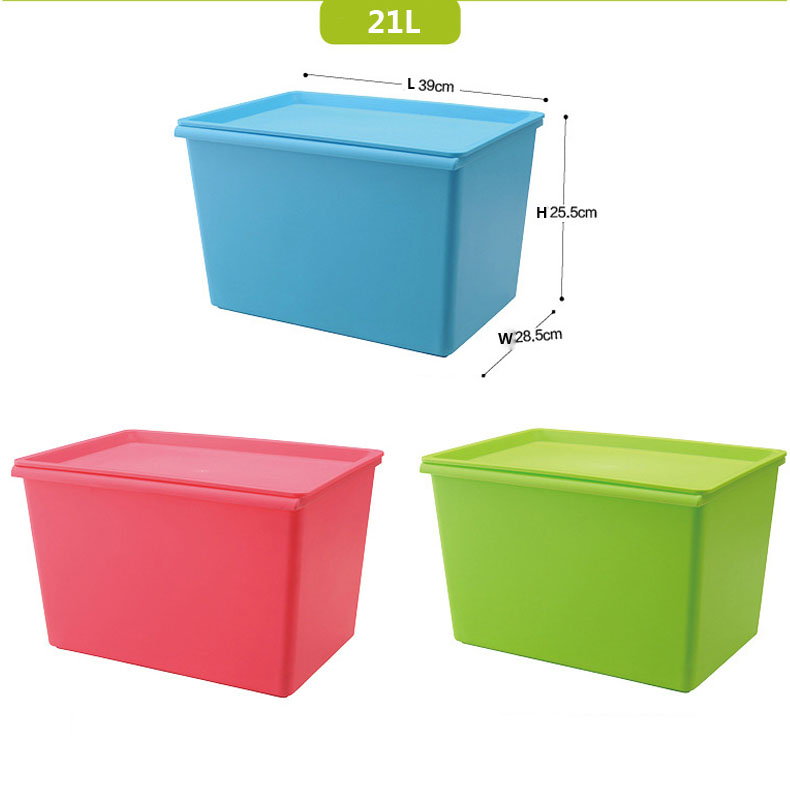 Solid Colorful Plastic PP Storage Box, Home Storage Organization Box