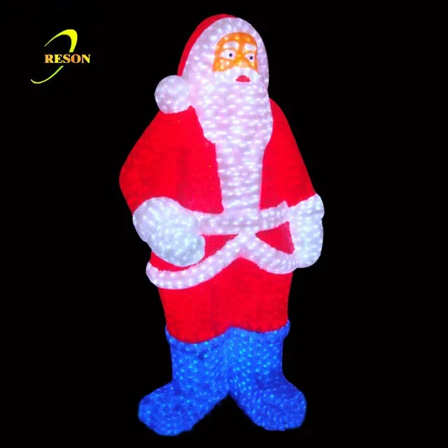 Christmas Item Lighted Plastic Santa Claus