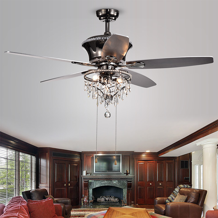 52 Inch Ceiling Fan Light Fixture Antique Big Crystal Chandelier Ceiling Fan