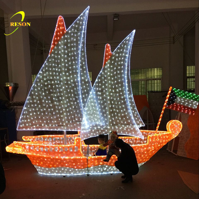 High Quality LED 3D Motif Light Giraffe Animal Sculpture Holiday Decoration Lighting