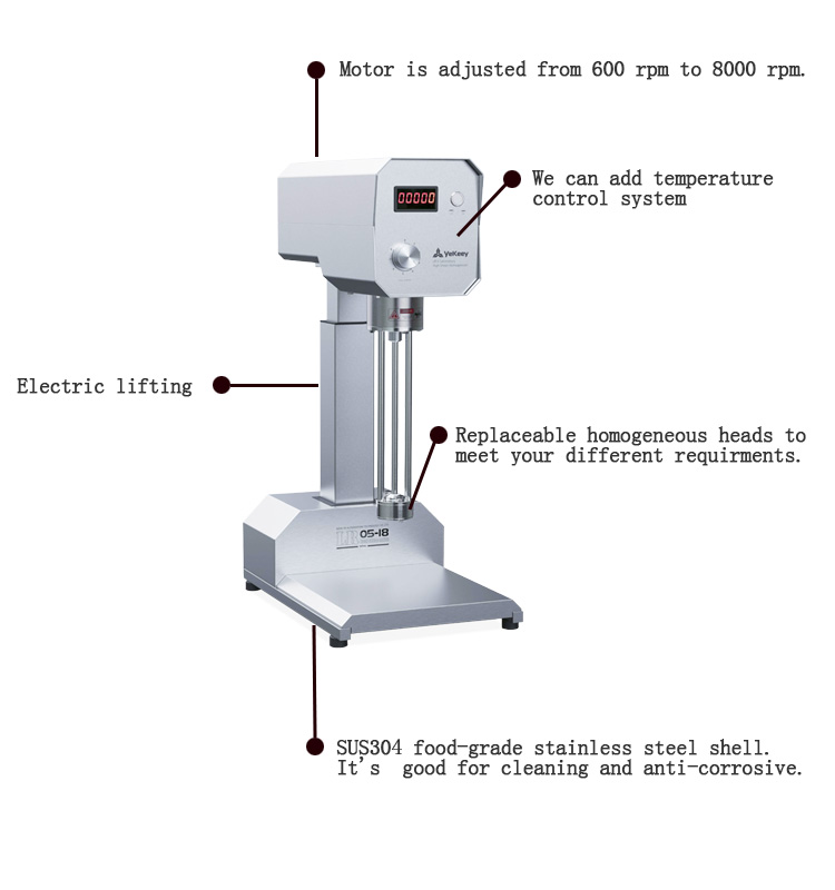 5 Litre small lab mixer laboratory high shear high shear homogenizer mixer