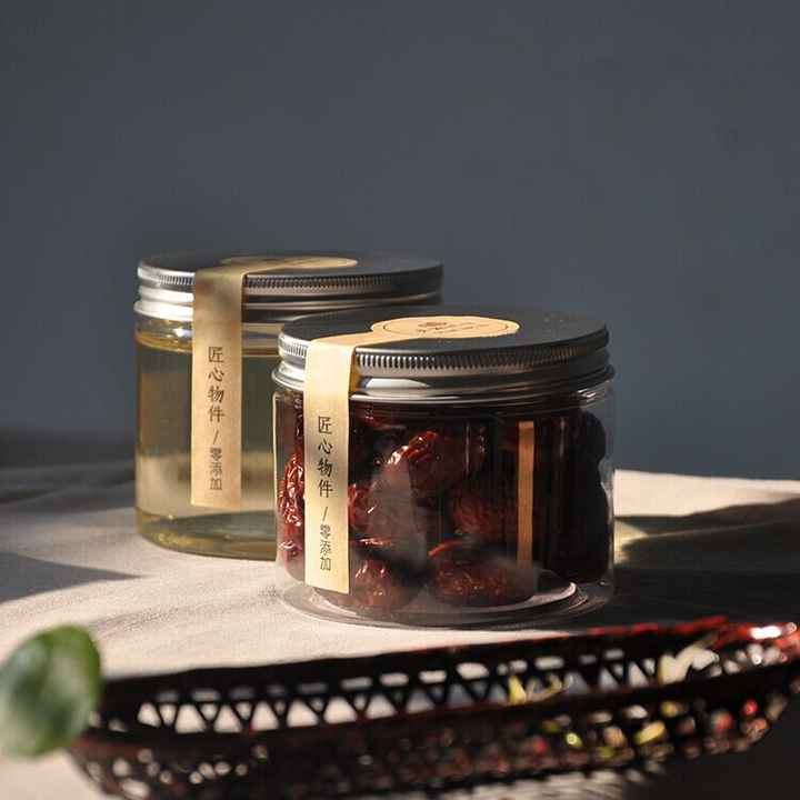 220ml 380ml Empty Hexagonal Honey Glass Jar with Wooden Dipper