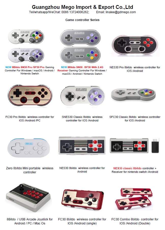 8Bitdo FC30 Combo Dual Wireless BT Game Controller for iOS/Android