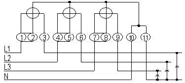 Front Board Installed Three Phase Power Meter with PC Cover Three Phase Energy Meter Three Phase Active Electric Meter