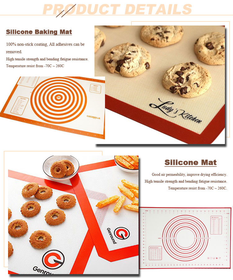 Non-Stick Silicone Rubber Baking Oven Mat Pastry Baking Tools