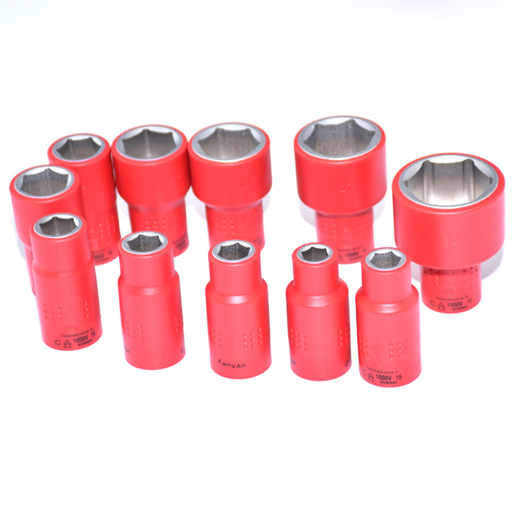 Industrial-grade VDE insulated tools 20PCS 1000V 1/2 ratchets wrench Sockets T-Handle Hex Bits Sockets NO.4202