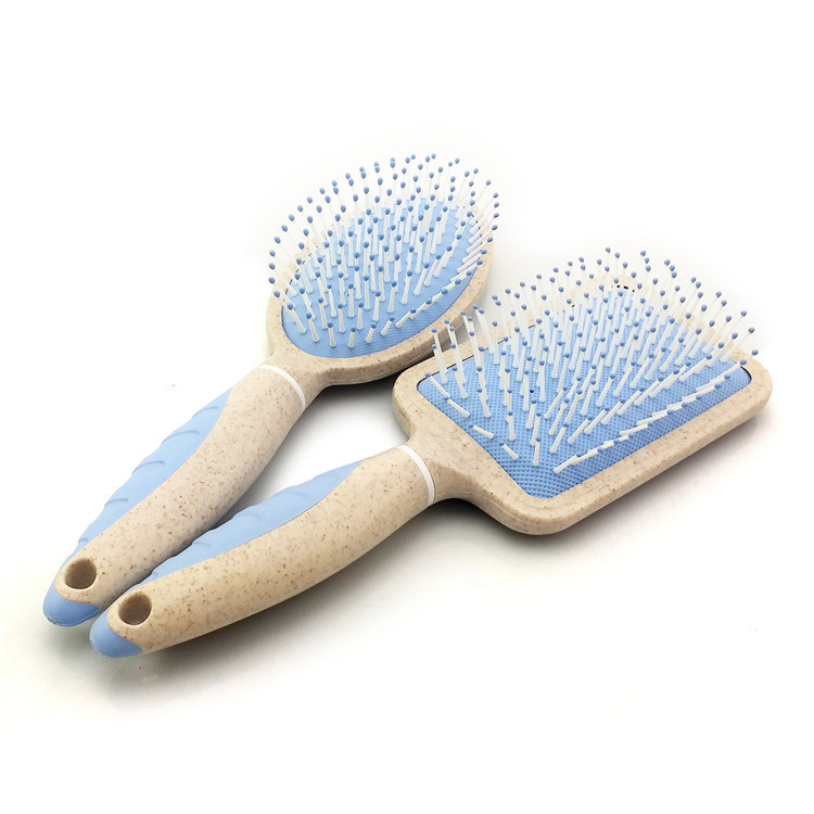 Private Label Hair Brush Eco-friendly Hair Brush Detangling Wheat Straw Paddle Hair Brush