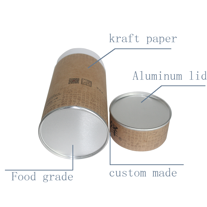 Private Label kraft Tea paper cardboard tube craft cylinder packaging for tea