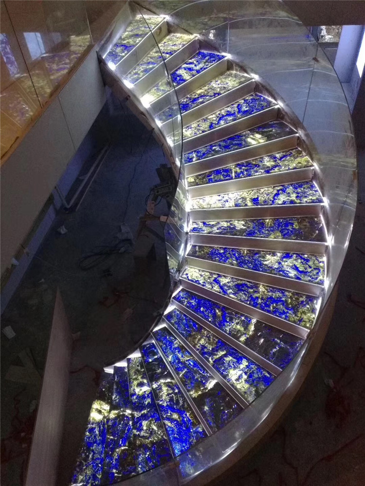High quality best price polished blue onyx azure ocean marble slab
