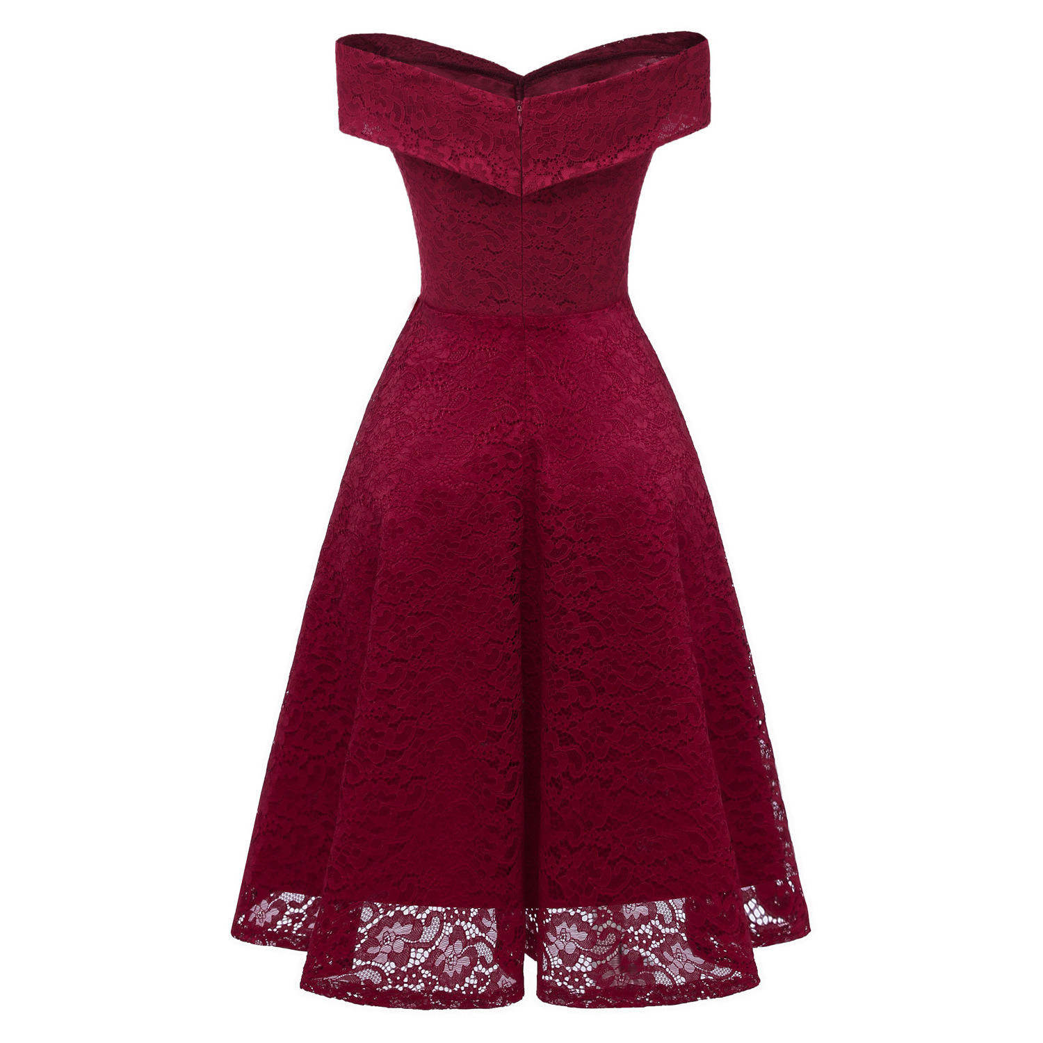 Elegant Lace Cocktail Dress With Boat Neck For Women Odm