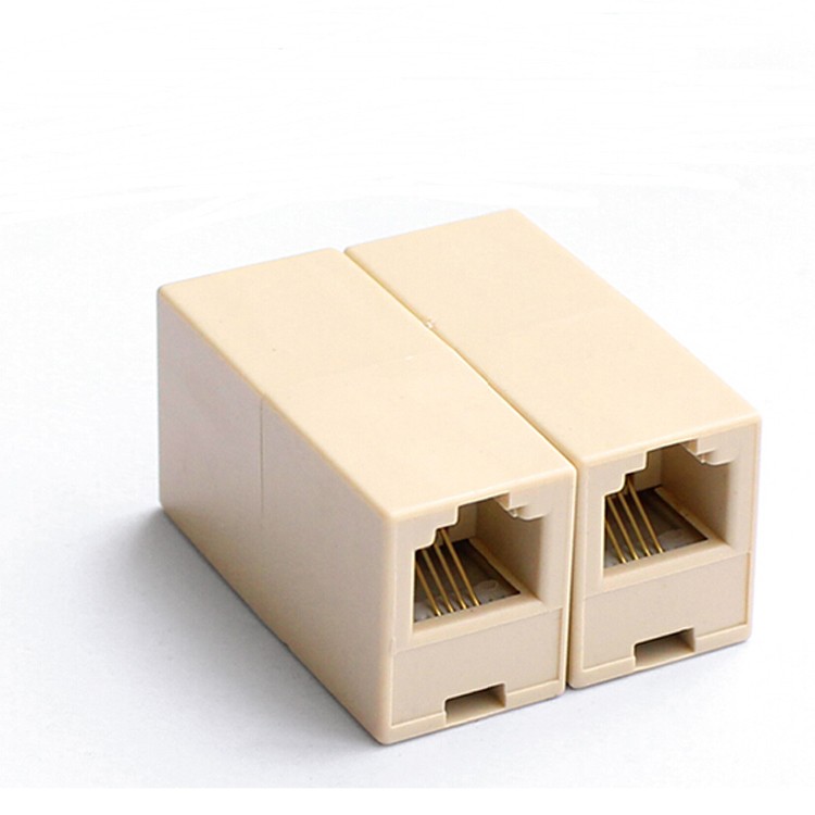 Ivory 6P6C Ethernet Cable Coupler RJ11 RJ12 RJ45 Coupler