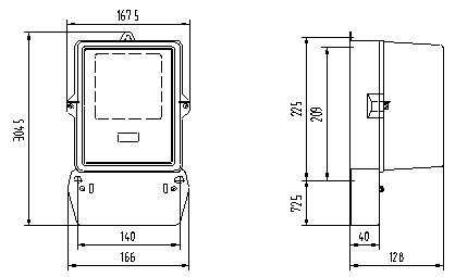 Front Board Installed Three Phase Power Meter with PC Cover Three Phase Energy Meter Three Phase Active Electric Meter