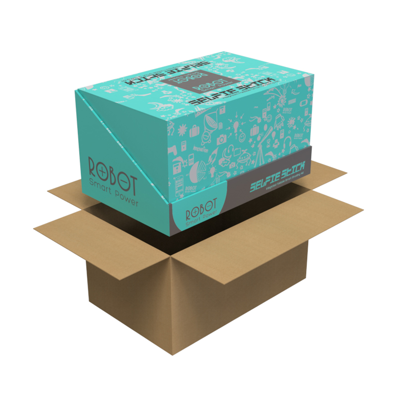 亚马逊纸板展示盒定制纸板纸箱纸零售柜台顶部展示盒消费电子包装
