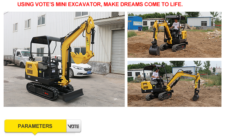VTW-20 2.0 Ton Multifunction Hydraulic Diesel Small Crawler Excavators