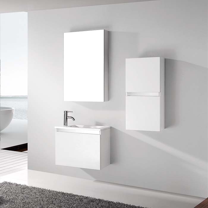 Hotel bathroom vanity Modern Style bathroom furniture Cabinet 15mm MDF 6 drawers Side Cabinet with Ceramic Basin