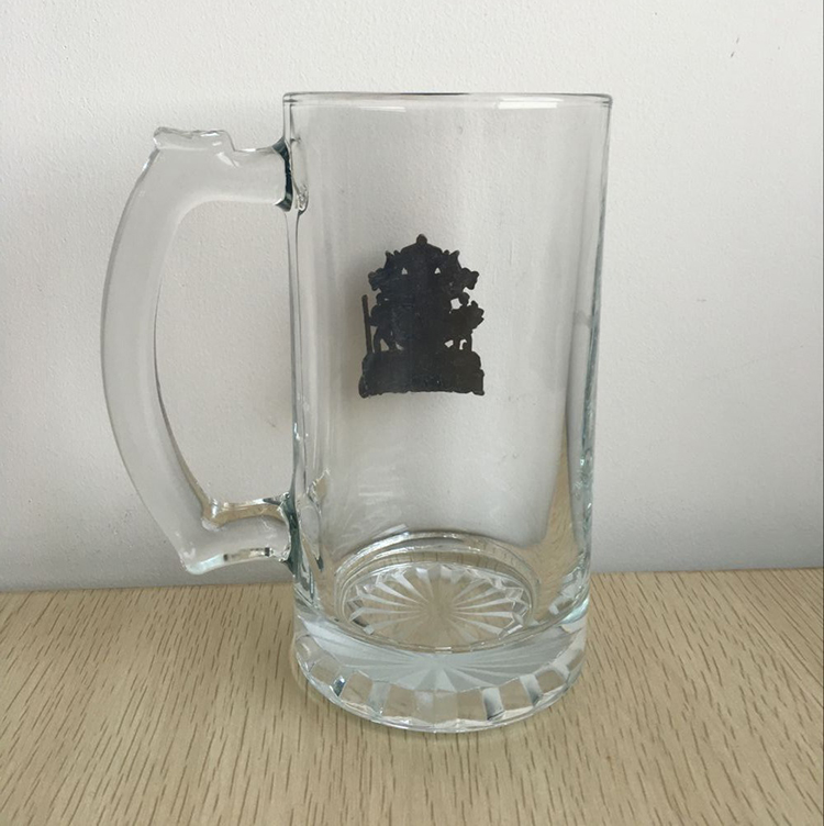 New Fashion Customized Logo Best Value Large Capacity Glass Beer Mug With Handle