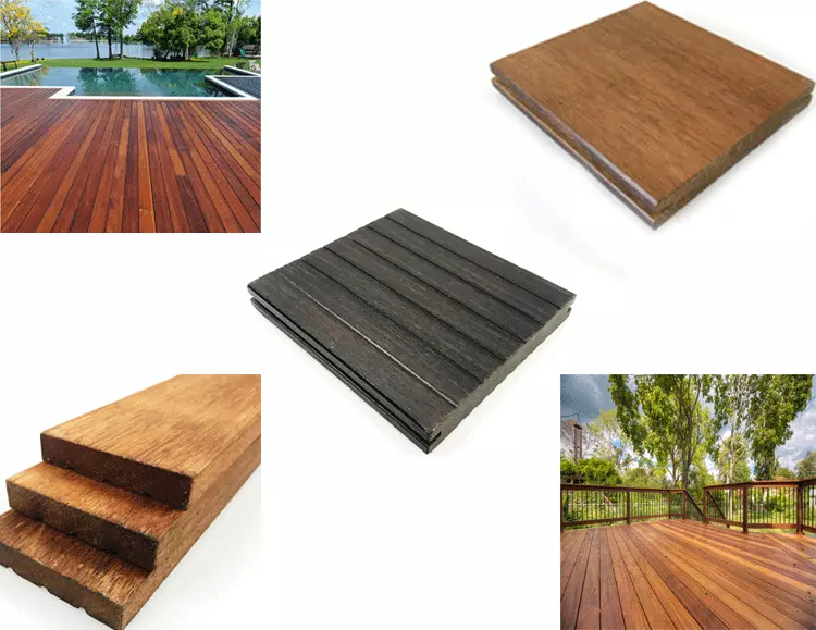 Outdoor Waterproof Solid Teak Wood Decking Interlocking Flooring Tiles