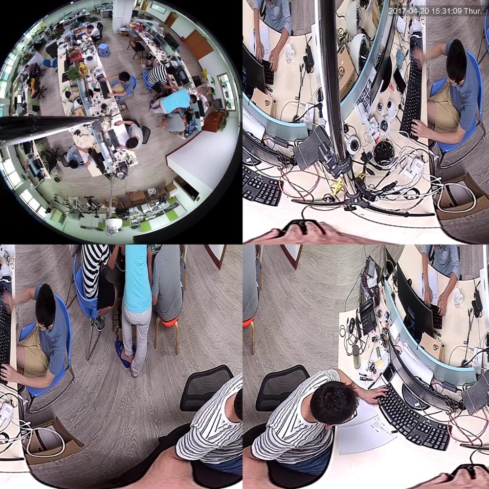 360 Degree Wide Angle Panoramic View Indoor Security CCTV IP Two Way Audio POE 5MP Fisheye IP Camera