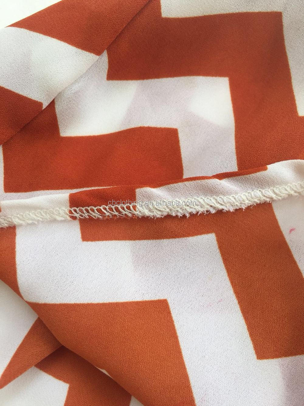 Hot sale printed Chiffon Ladies tops