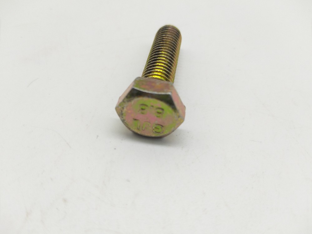 yellow colour zinc plated bolts and nuts CNC machined parts set carbon steel Q235 hexagon bolts