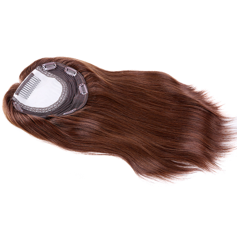 full ends weft section with hand tied silk top wefted hair topper super double drawn virgin european remy human hair toupee