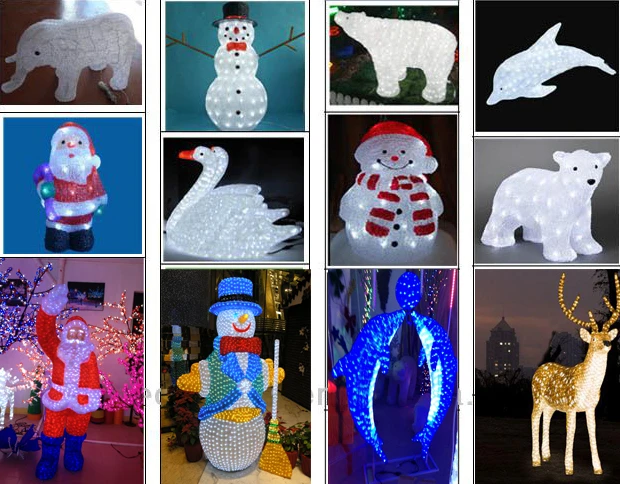 Christmas Item Lighted Plastic Santa Claus