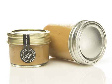 Haonai 120ml/250ml wide mouth glass jars and metal lids glass jar with silver/golden metal screw lid for storage