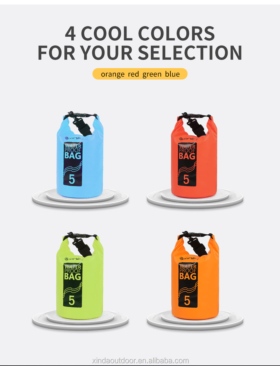 XINDA 5L10L 20L 30L waterproof bag swimming camping beach boating kayaking river trekking drifting dry bag