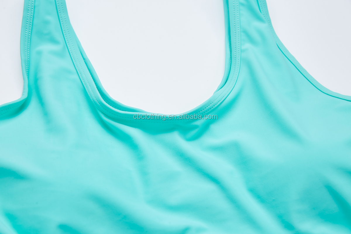 Wholesale Fashion Sexy Girl One-piece Lake-Green Swimwear Beachwear