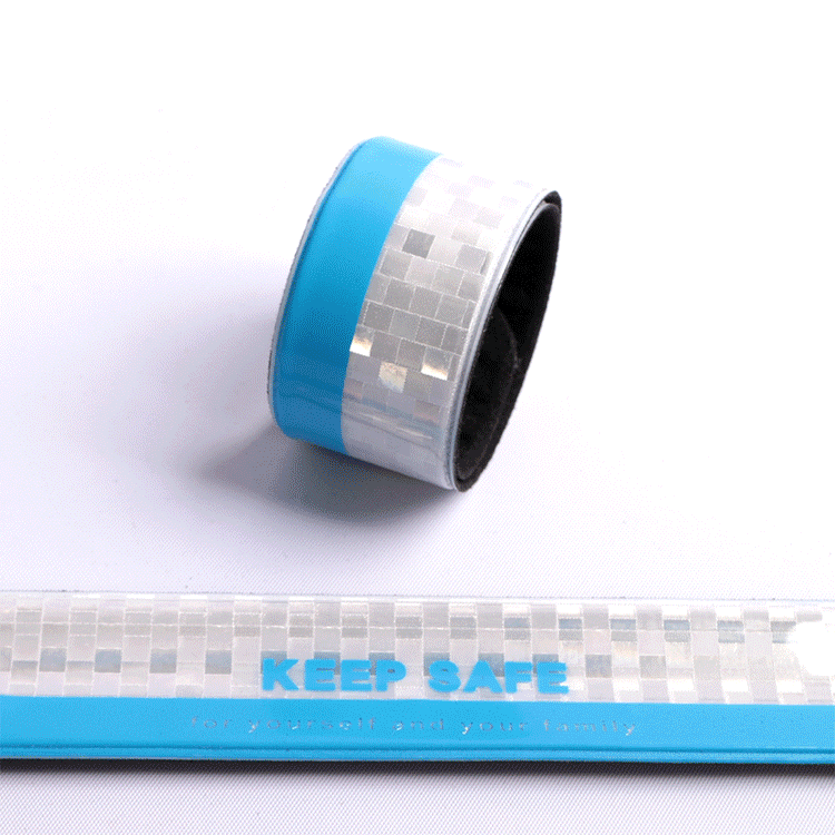 RSB01B Gold Supplier Wholesale Custom Bicycle Slap Bracelet Ruler,Reflective Slap Bracelet,Snap Bracelet