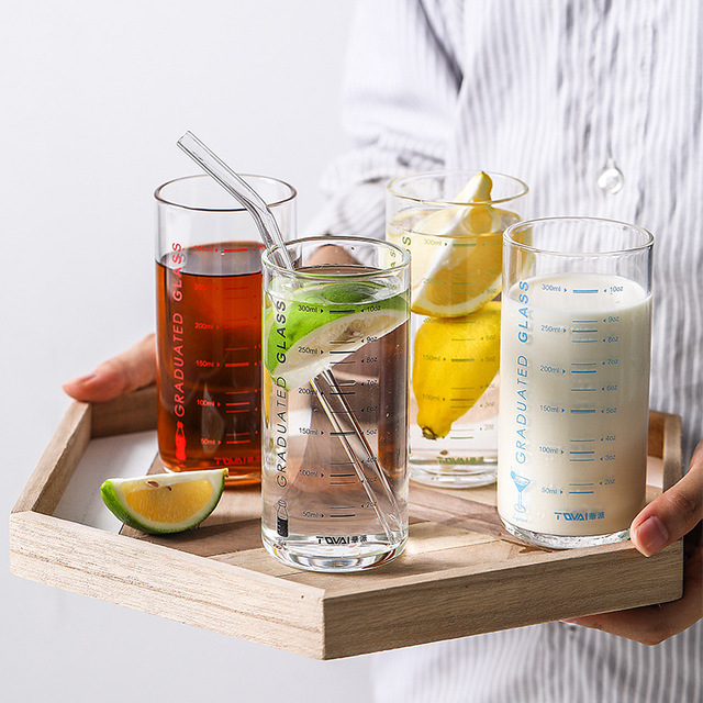 Buy High Borosilicate Heat Resistant Laboratory Measuring Drinking Glass Cup With Handle