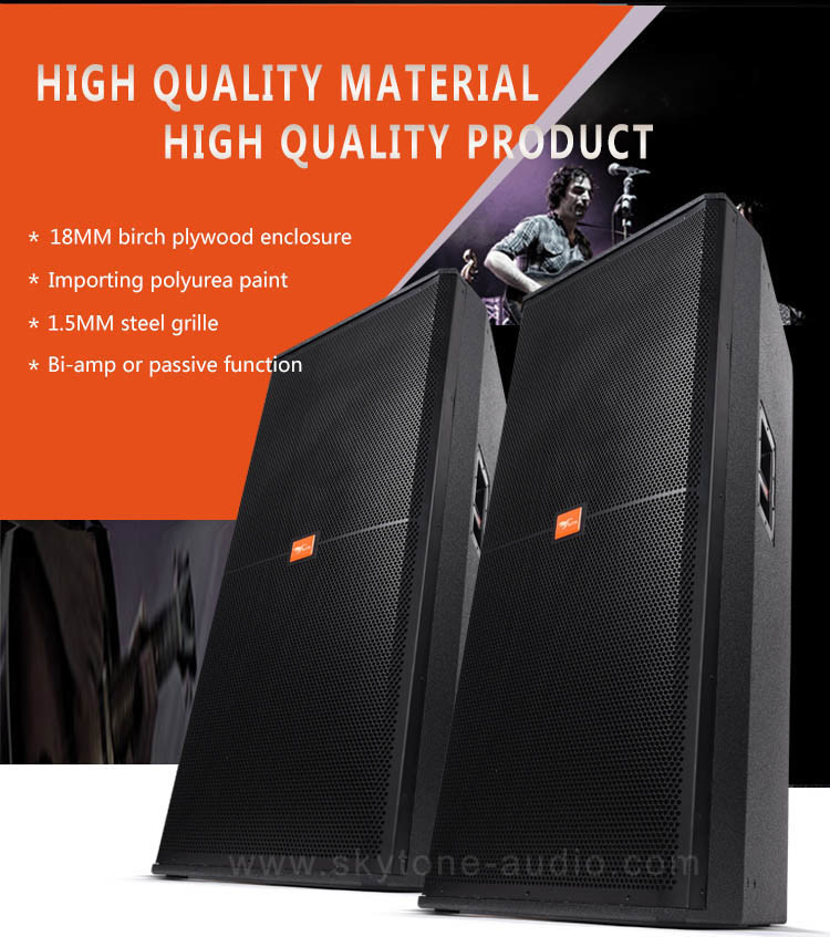 SRX725 2双方向デュアル15インチdjスピーカーボックスサウンド