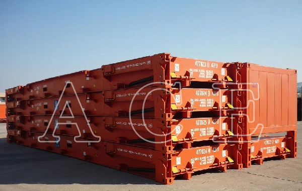 可折叠端 flat rack 40 英尺扁平集装箱出售
