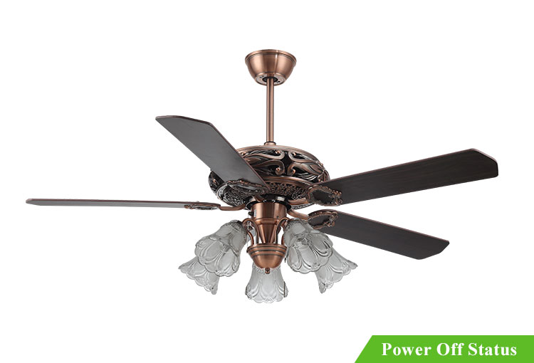 Beautiful low profile ceiling fan avize christmas decoration movable chandelier