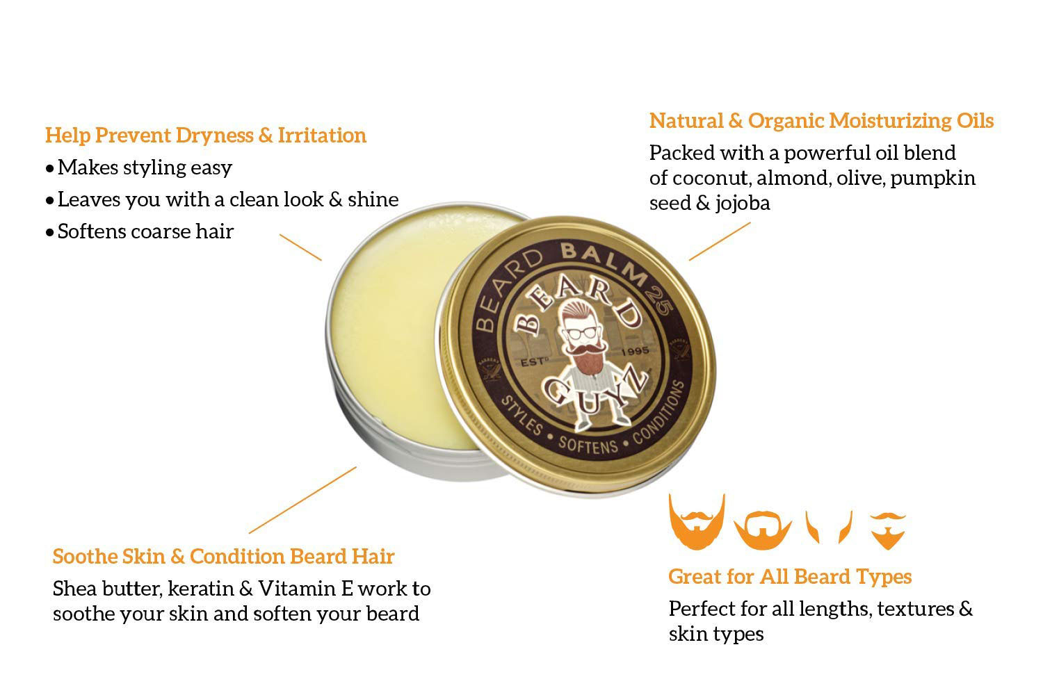 China Factory Wholesale Private Label Organic Mens Beard Care Set Beard Balm