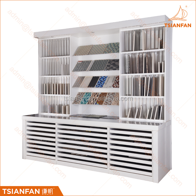 Wholesale Customized Tile Floor Showroom Storage Stone Display Cabinet