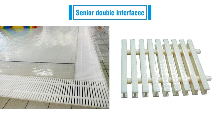 Best selling swimming pool overflow factory price pvc grating