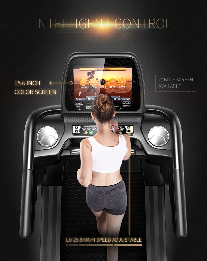 YPOO treadmill 5hp ac  body fitness machine treadmill walking belt power treadmill 7hp