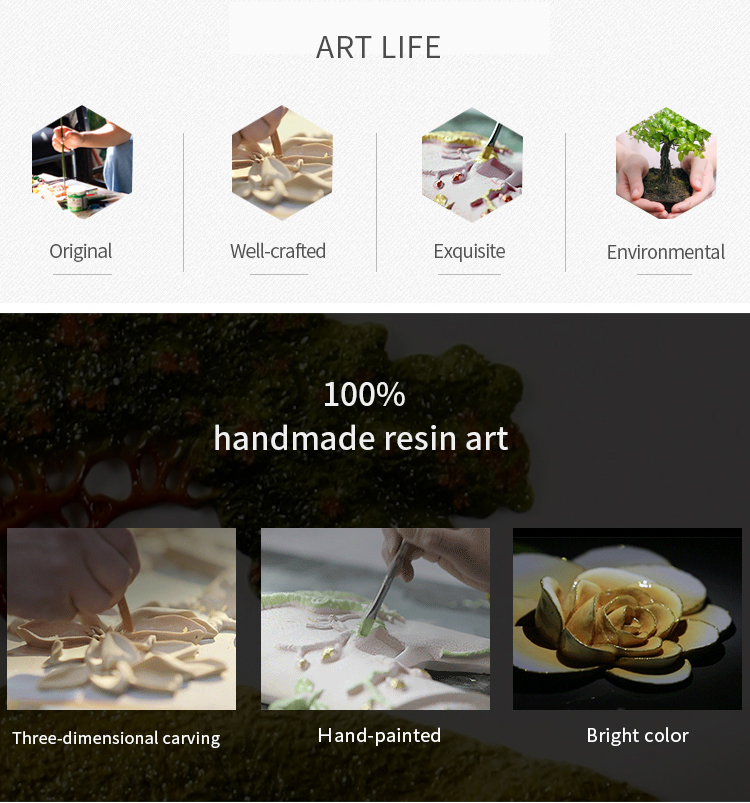 100% Handmade Modern Handcraft Wall Art 3D Decorative Scenery Painting